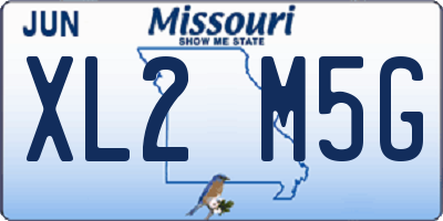 MO license plate XL2M5G