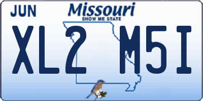 MO license plate XL2M5I