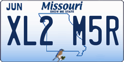 MO license plate XL2M5R