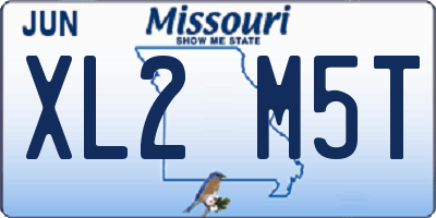 MO license plate XL2M5T