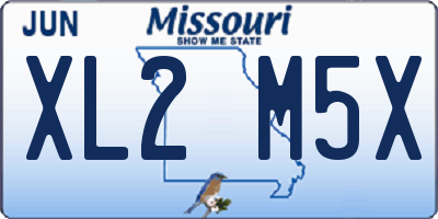 MO license plate XL2M5X