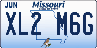 MO license plate XL2M6G