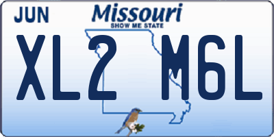 MO license plate XL2M6L