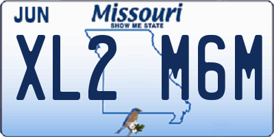 MO license plate XL2M6M