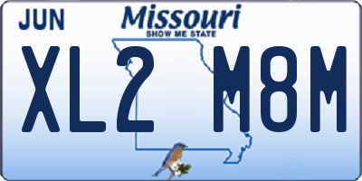MO license plate XL2M8M