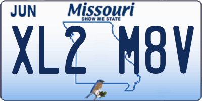 MO license plate XL2M8V