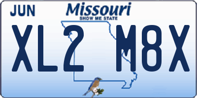 MO license plate XL2M8X