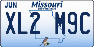 MO license plate XL2M9C