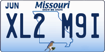 MO license plate XL2M9I