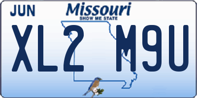 MO license plate XL2M9U