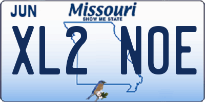 MO license plate XL2N0E