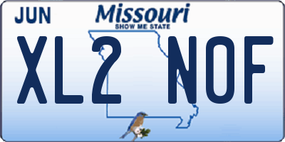 MO license plate XL2N0F