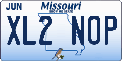 MO license plate XL2N0P
