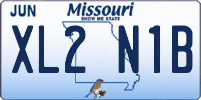 MO license plate XL2N1B