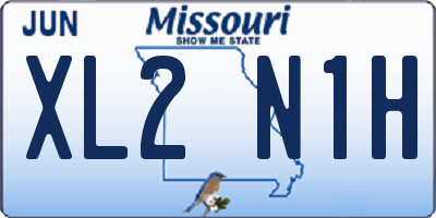 MO license plate XL2N1H