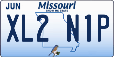 MO license plate XL2N1P