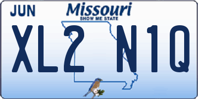 MO license plate XL2N1Q