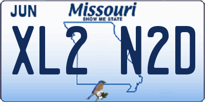 MO license plate XL2N2D