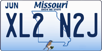 MO license plate XL2N2J