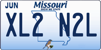 MO license plate XL2N2L