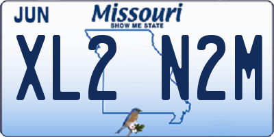 MO license plate XL2N2M