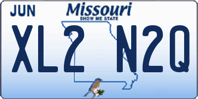 MO license plate XL2N2Q