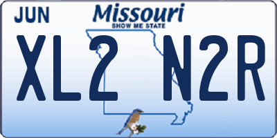 MO license plate XL2N2R