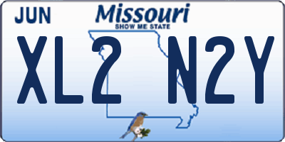 MO license plate XL2N2Y