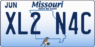 MO license plate XL2N4C