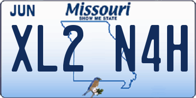 MO license plate XL2N4H