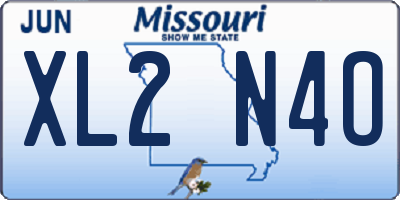 MO license plate XL2N4O