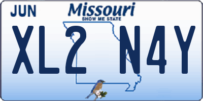 MO license plate XL2N4Y