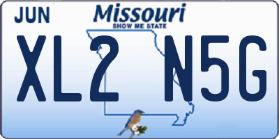 MO license plate XL2N5G