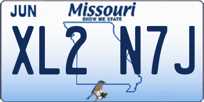 MO license plate XL2N7J