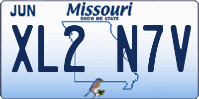 MO license plate XL2N7V