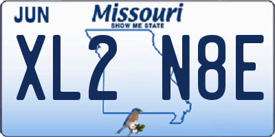 MO license plate XL2N8E