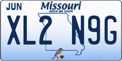 MO license plate XL2N9G