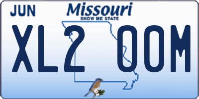 MO license plate XL2O0M