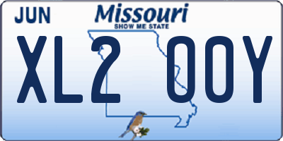 MO license plate XL2O0Y
