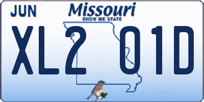 MO license plate XL2O1D
