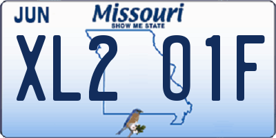 MO license plate XL2O1F