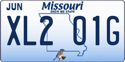 MO license plate XL2O1G