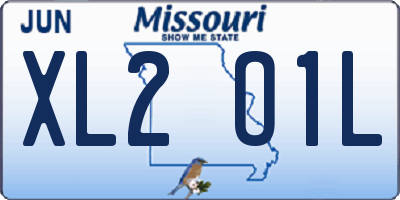 MO license plate XL2O1L