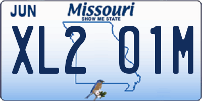 MO license plate XL2O1M
