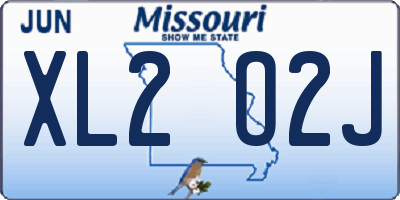 MO license plate XL2O2J
