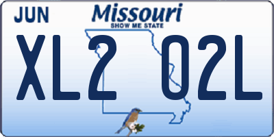 MO license plate XL2O2L