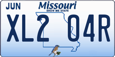 MO license plate XL2O4R