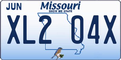 MO license plate XL2O4X