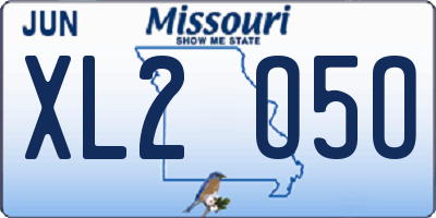 MO license plate XL2O5O