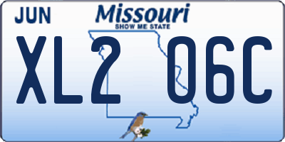 MO license plate XL2O6C